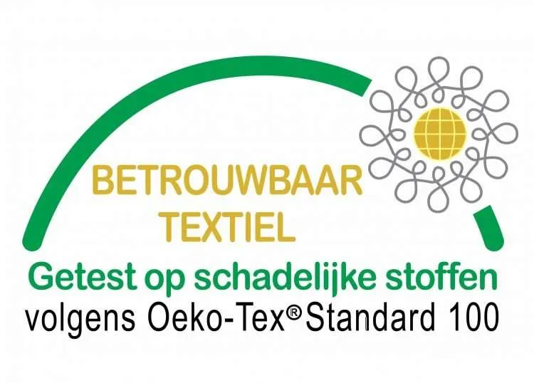 Droommatras heeft het keurmerk Oeko-Tex Standard 100 op de stoffen van alle matrassen
