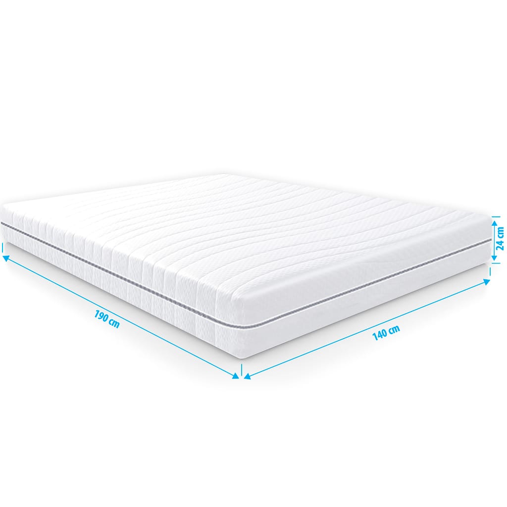 Matras pocketvering 140x190 cm Luxor S380 Pocketvering matras Luxor S380 140x190 cm, 24 cm dik, 7 comfortzones en uitstekend ventilerend slaapcomfort