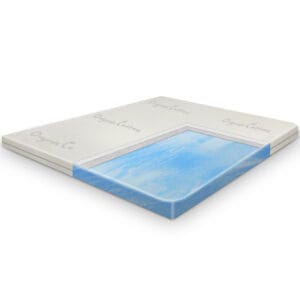 Topdekmatras 200x240 Organic Cotton koudschuim 9 cm dik, extra groot kingsize topper met organic cotton hoes, ademend koudschuim en antiallergische eigenschappen