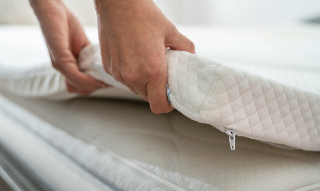 topdekmatras op een oud matras, matras topper