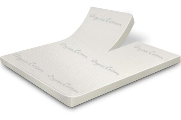 Splittopper Organic Cotton traagschuim 9 cm dik hoofdfot
