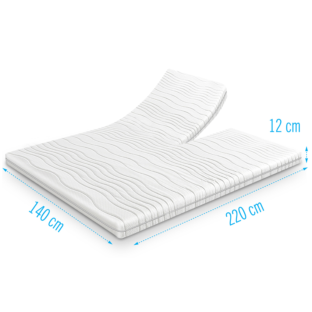 Splittopper DUO comfort dikte 12 cm Splittopper duo comfort 140x220 cm, 12 cm dik, geschikt voor verstelbare bedden en boxsprings.