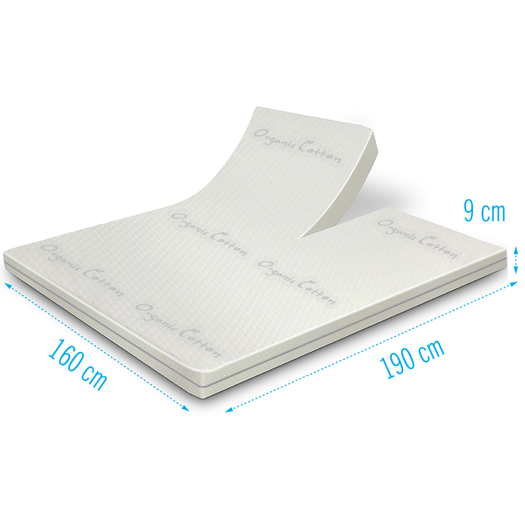 Splittopper Organic Cotton Koudschuim dikte 9 cm