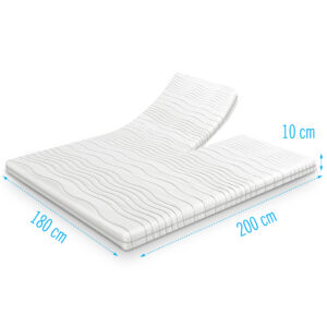 Harde splittopper 180x200 dikte 10 cm, koudschuim splittopper met stevige hardheid en uitstekende vochtregulatie