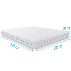 Koudschuimmatras Multiflex 180x210 cm met 20 cm dikte voor veerkrachtig en comfortabel ligcomfort