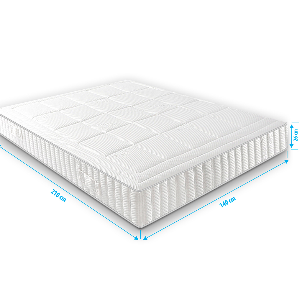 Matras gel foam 140x210 Infinity Airmaxx Matras gel foam bamboe Infinity Airmaxx 140x210 cm 25 cm dik, ergonomisch bamboe matras met uitstekende ventilatie en ondersteuning