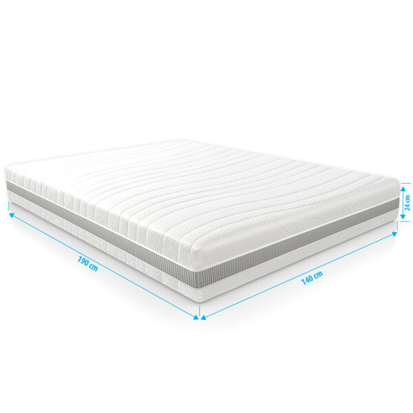 Pocketvering matras 7 comfort Optimum 140x190 cm met duurzame pocketveren en zacht ligcomfort