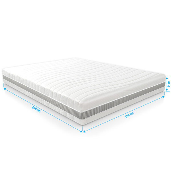 Pocketvering matras 7 comfort Optimum 180x200 cm met stevige ondersteuning en goede ventilatie