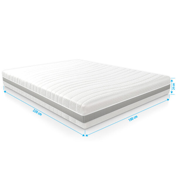 Pocketvering matras 7 comfort Optimum 180x220 cm met luxe afwerking en optimale ondersteuning