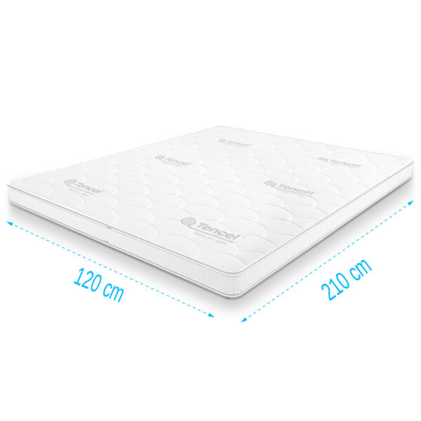 Topdekmatras 120x210 Koudschuim Tencel Deluxe 11 cm dik, extra lang koudschuim topdekmatras met hygiënische, afritsbare hoes