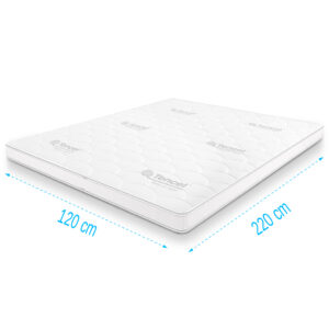 Topdekmatras 120x220 Koudschuim Tencel Deluxe 11 cm dik, tweepersoons topper met medium-soepel comfort en antiallergische eigenschappen