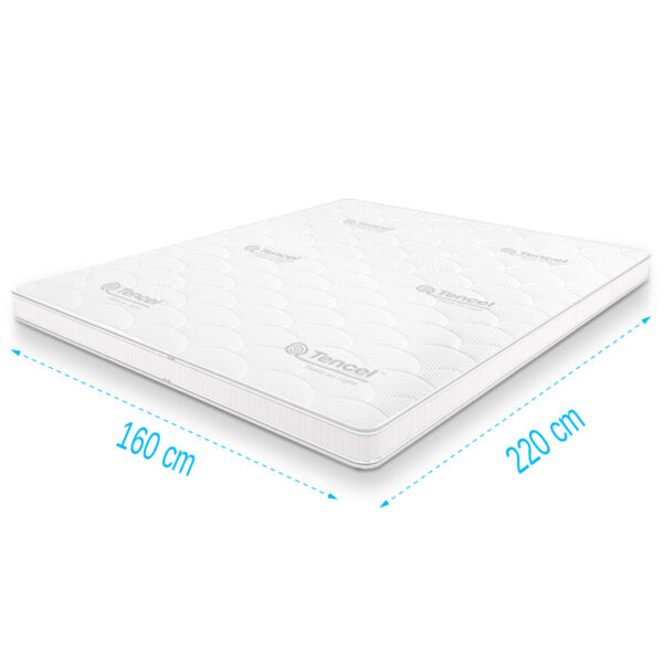 Topdekmatras 160x220 Traagschuim Tencel Deluxe 11 cm dik, luxe tweepersoons topper met drukverdelend NASA-schuim en ademend slaapcomfort
