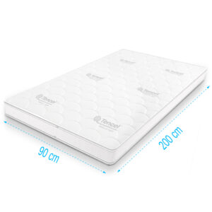 Topdekmatras 90x200 Traagschuim Tencel Deluxe 11 cm dik, comfortabele topper met memory foam comfort en antiallergische hoes