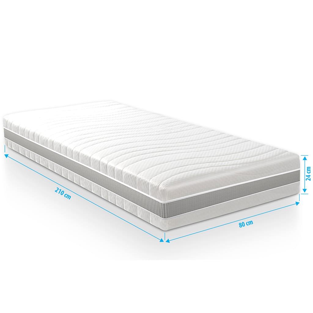 Pocketvering matras 7 Comfort Maxim 80x210 dikte 24cm Pocketvering-matras-7-Comfort-Premium-80x210